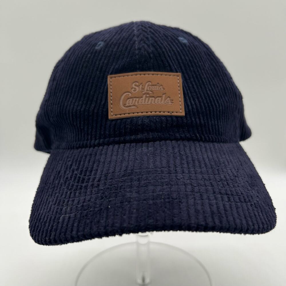 St. Louis Cardinals Hat‎ Mens OS Blue Corduroy Adjustable Strapback Baseball Cap